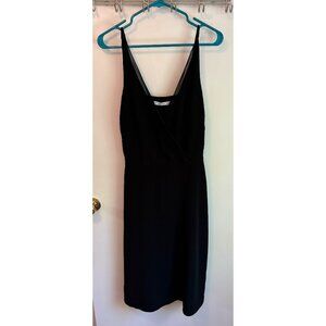 & Other Stories Black Sleeveless V-Neck Midi Dress, Size US 8/EUR 38